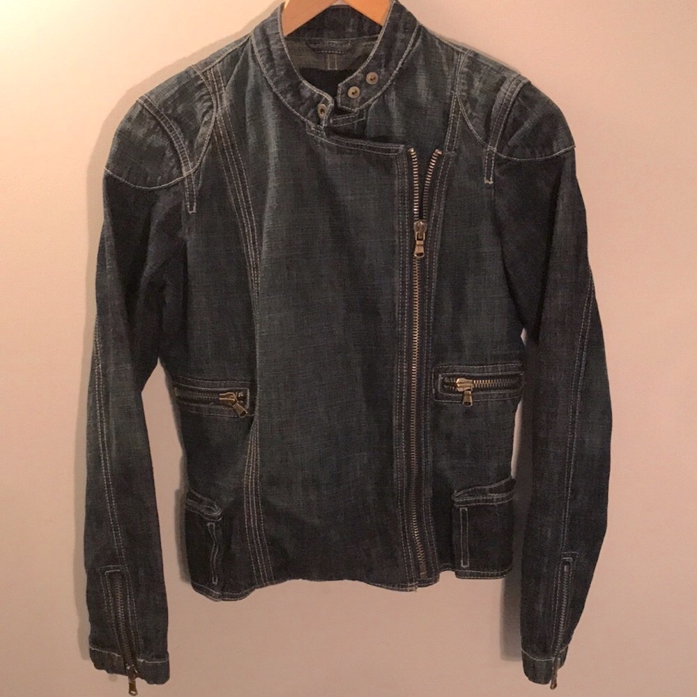🌟 HOST PICK 🌟 Like new! Nautica Jeans Co Moto Jean jacket szS